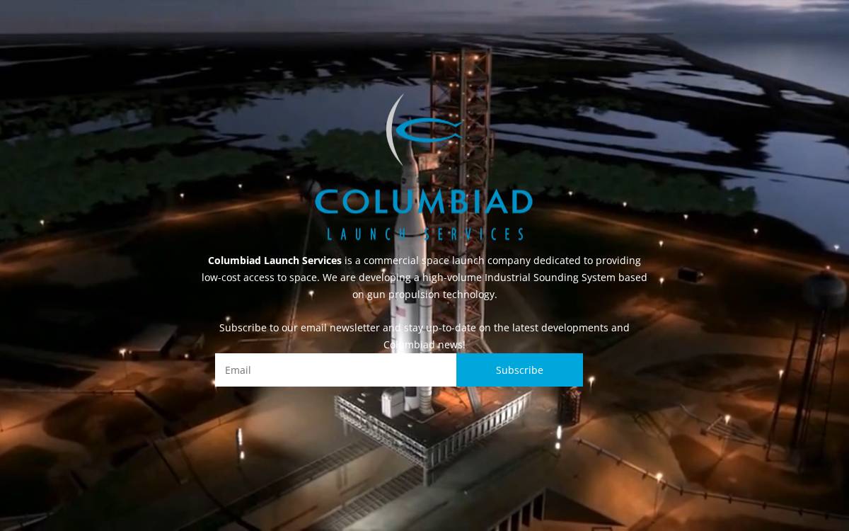 Columbiad Launch Services Inc. website preview