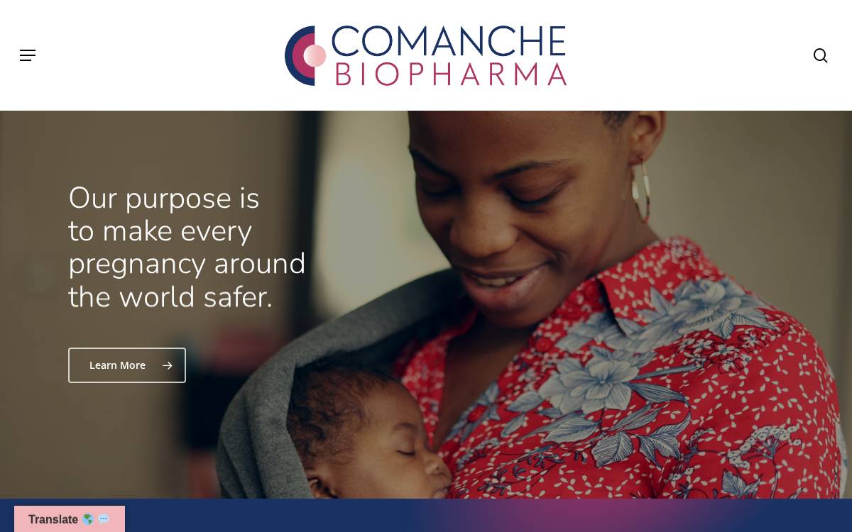Comanche Biopharma website preview