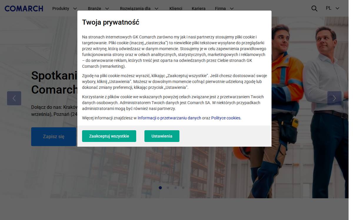 Comarch SA website preview
