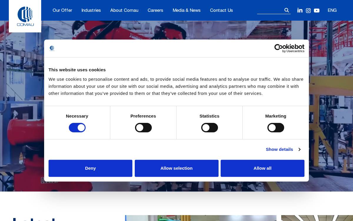 Comau website preview