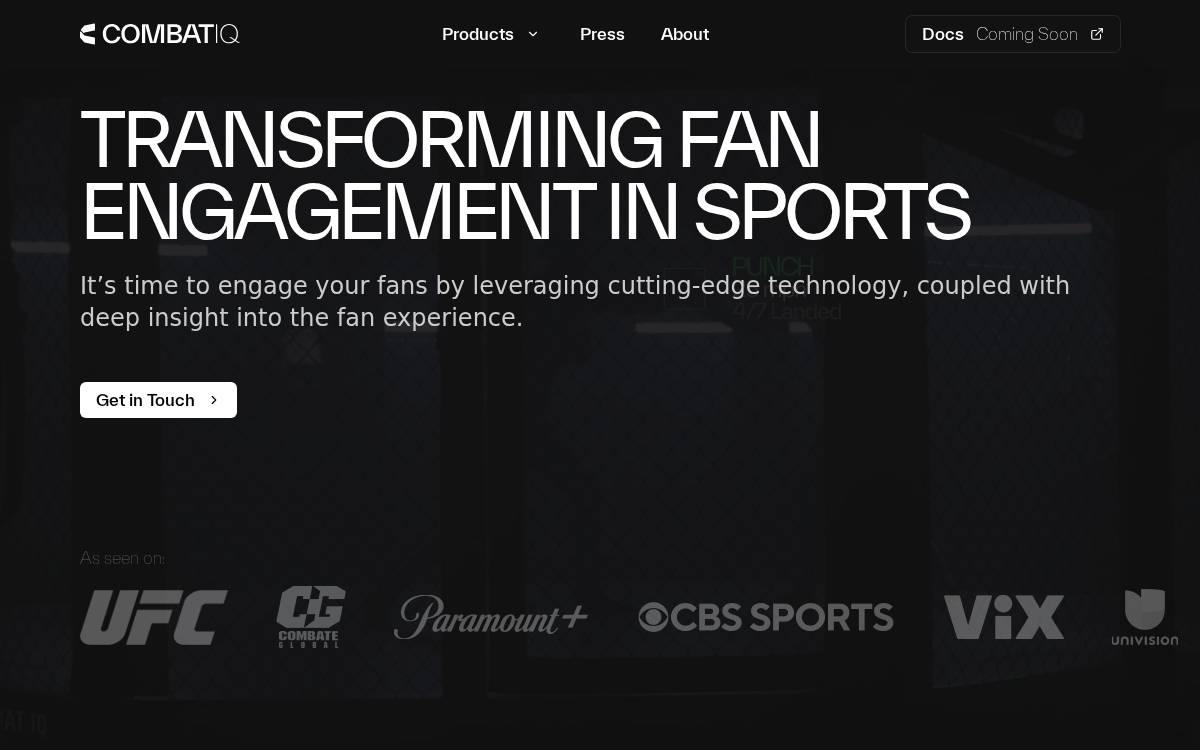 Combat IQ website preview