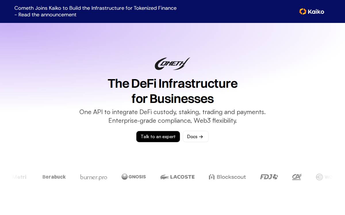 Cometh website preview