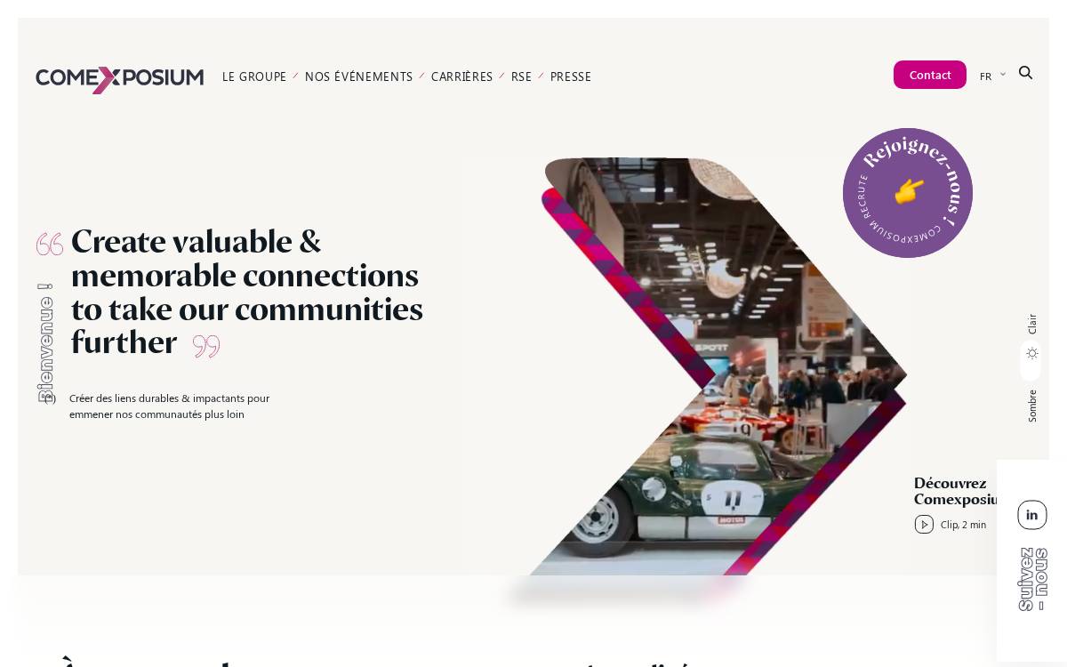 Comexposium website preview