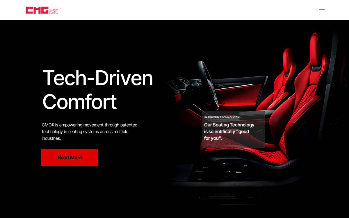 Comfort Motion Global website preview