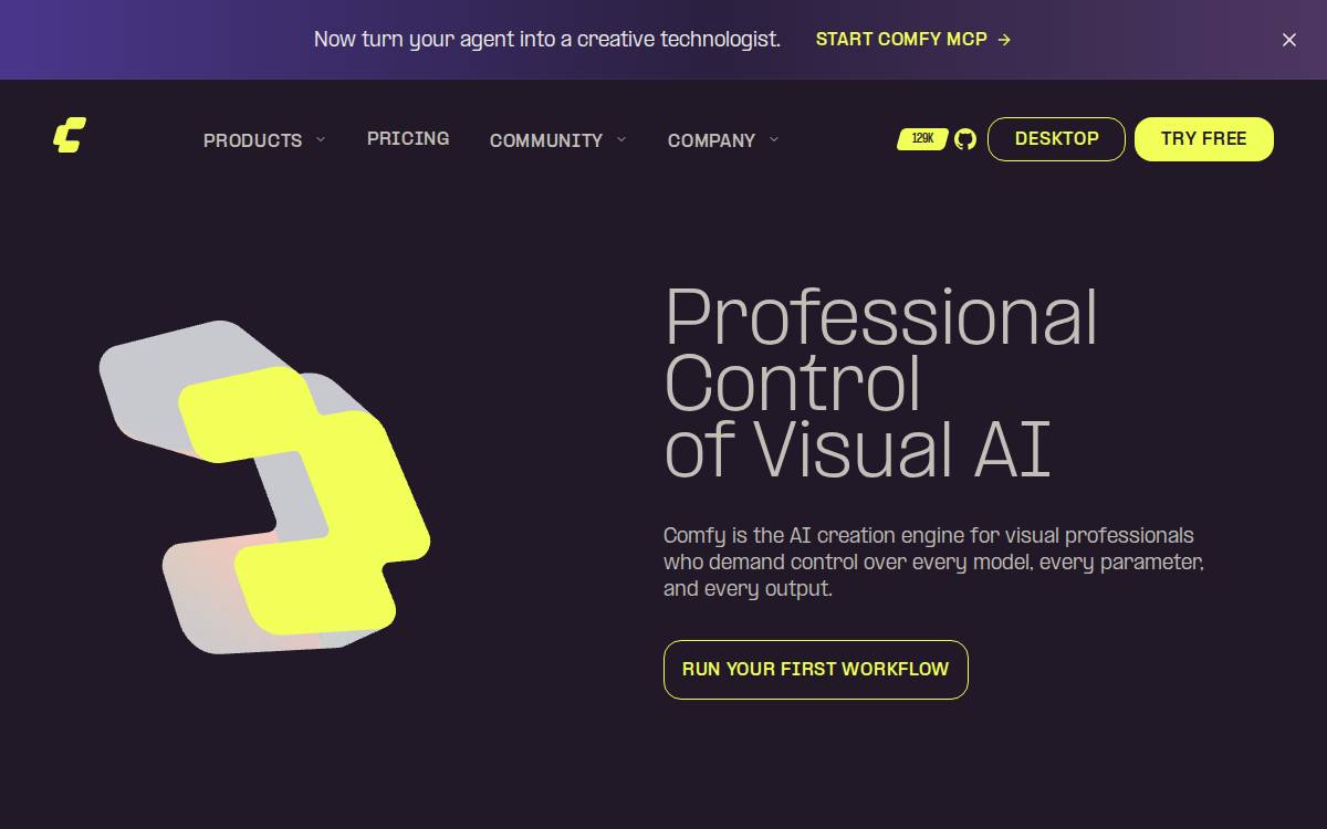 ComfyUI website preview