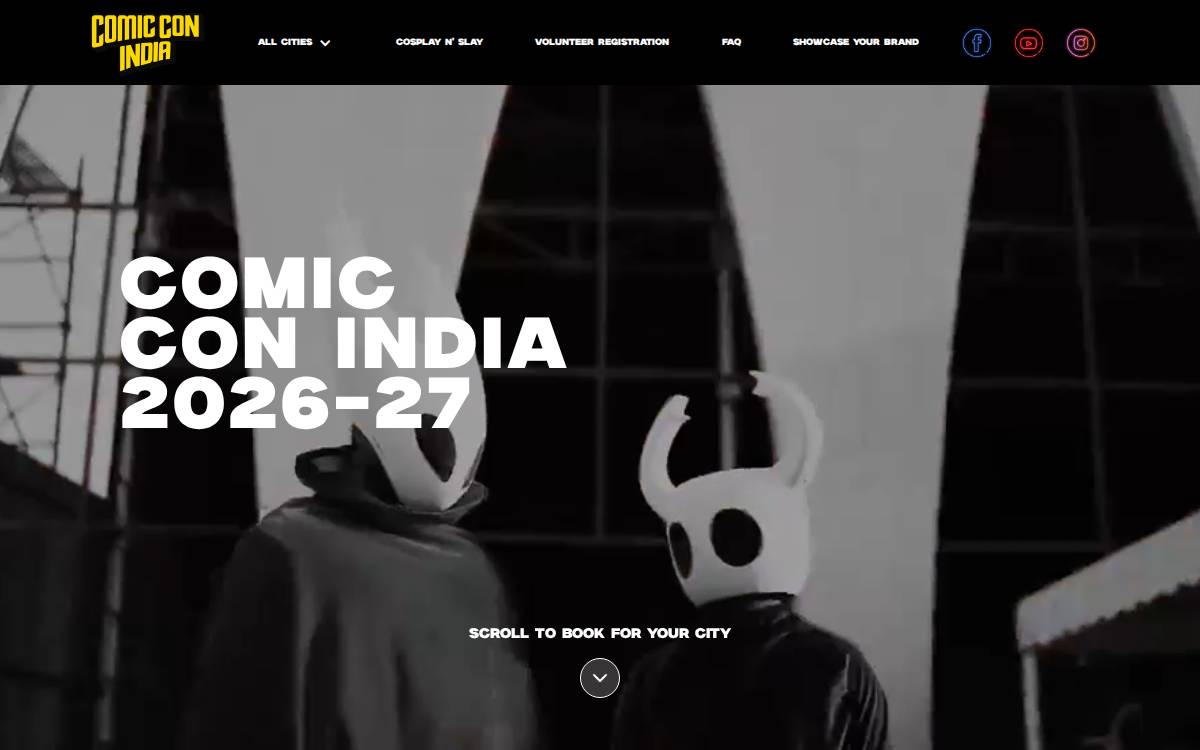 Comicconindia website preview