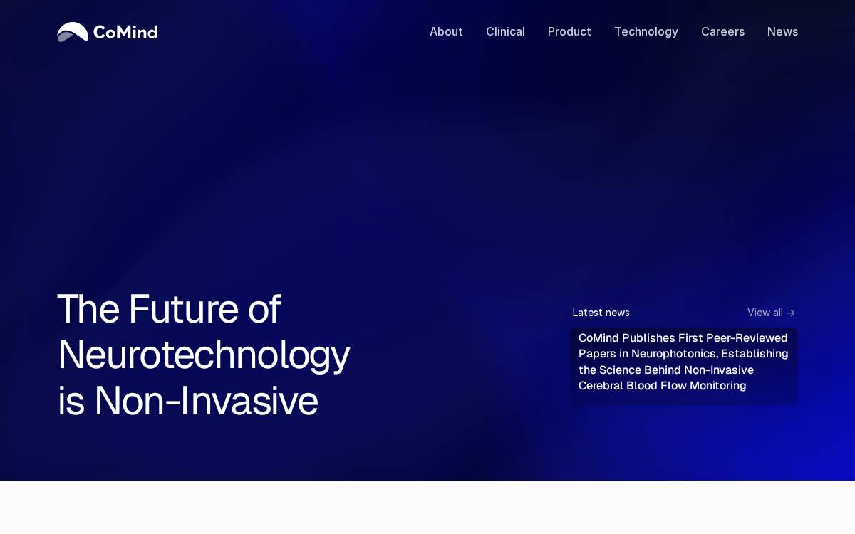 Comind website preview