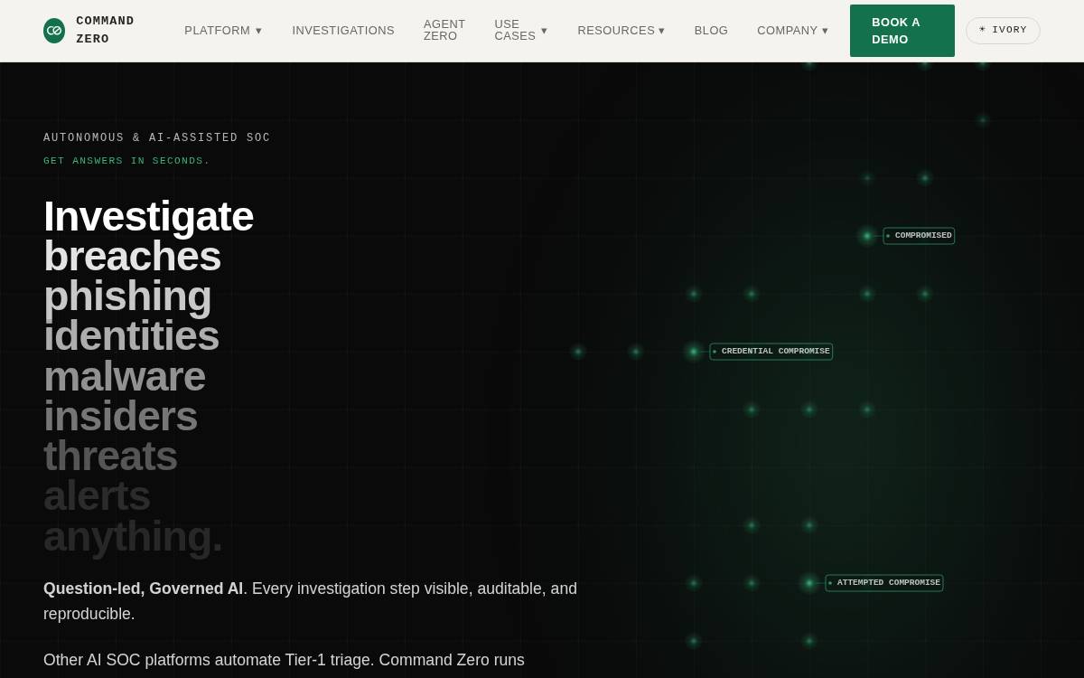 Command Zero website preview