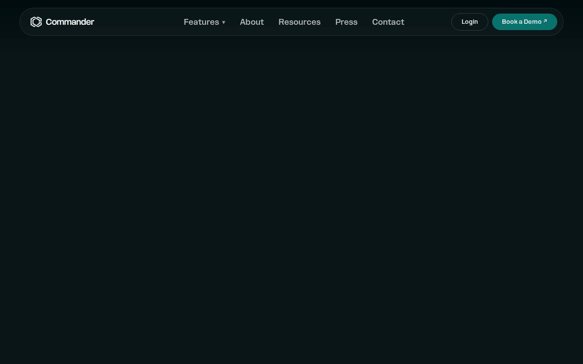 Commander website preview