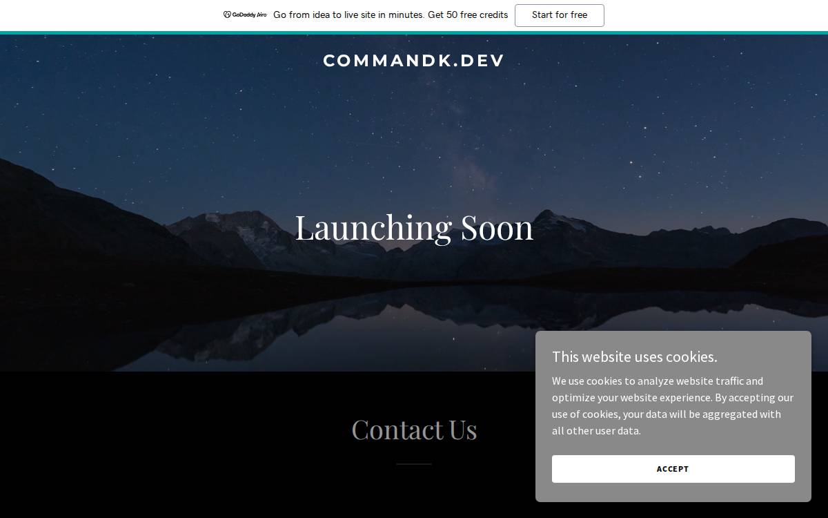 Commandk website preview