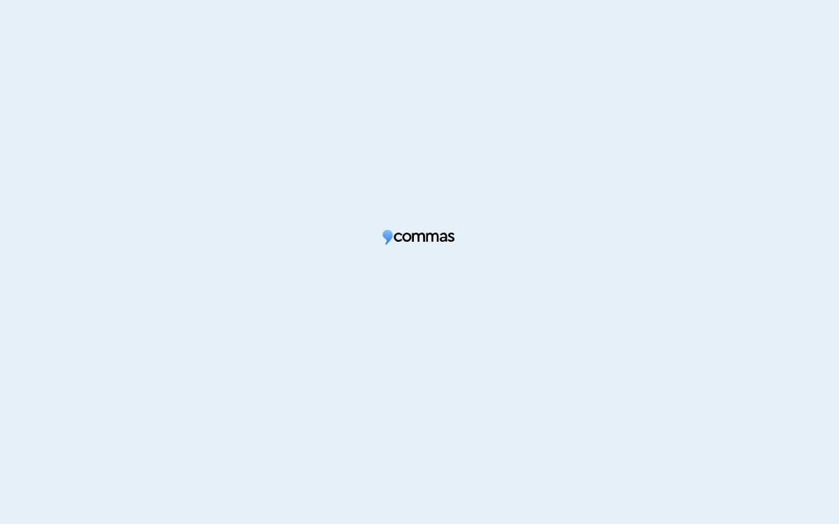 Commas website preview