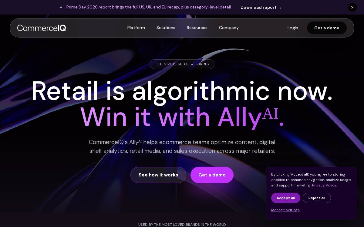 CommerceIQ website preview