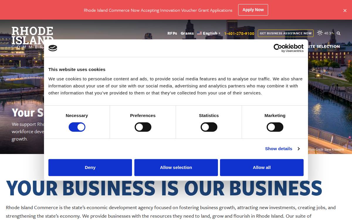 Commerceri website preview