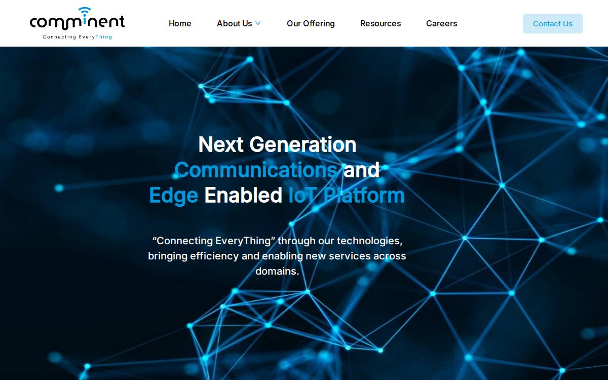 Comminent website preview