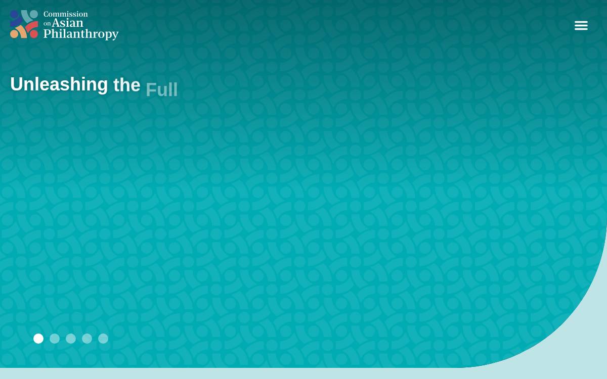 Commission on Asian Philanthropy website preview