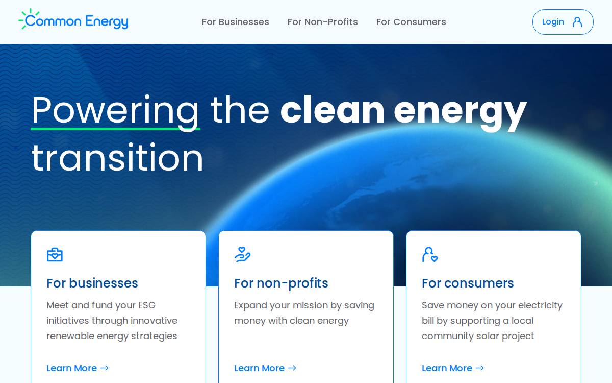 Common Energy website preview