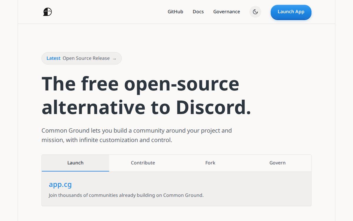 Commonground website preview