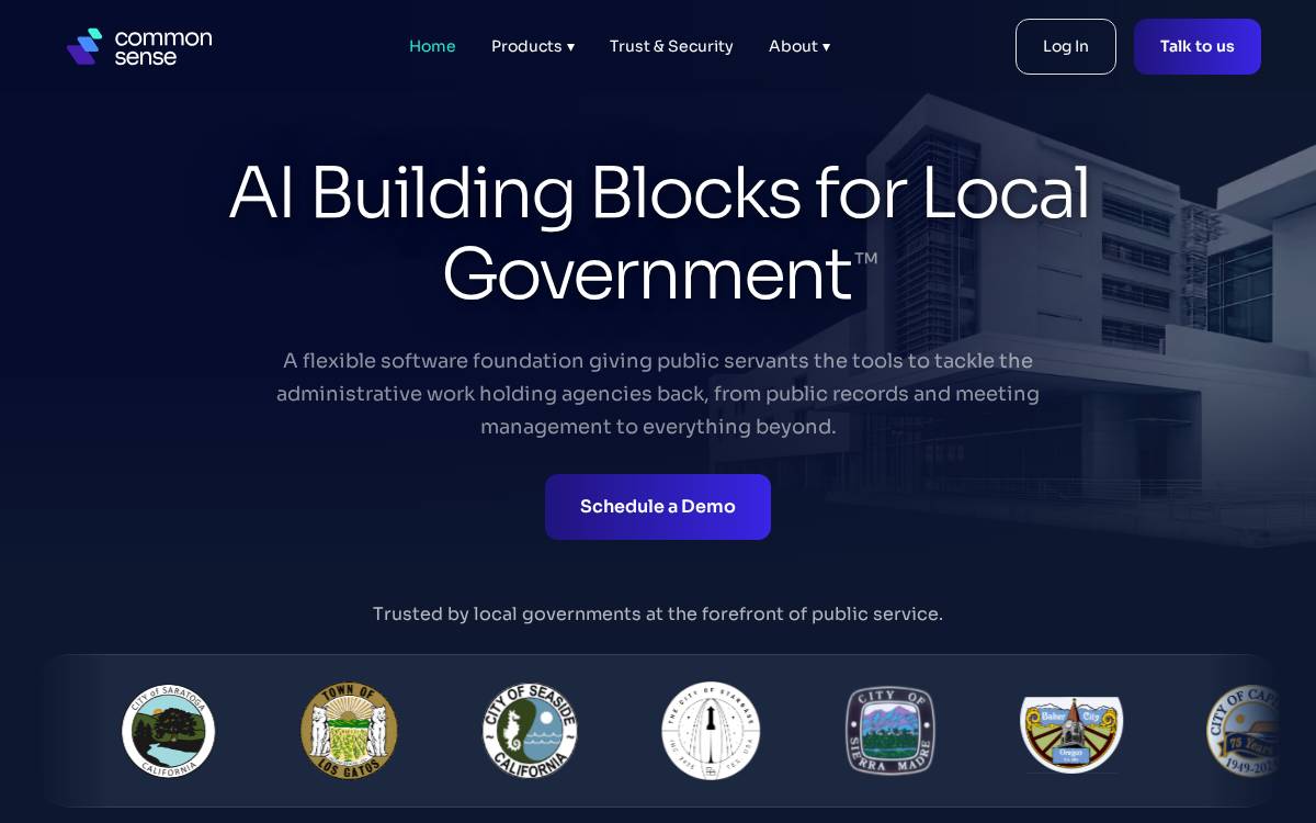 Commonsensetech website preview