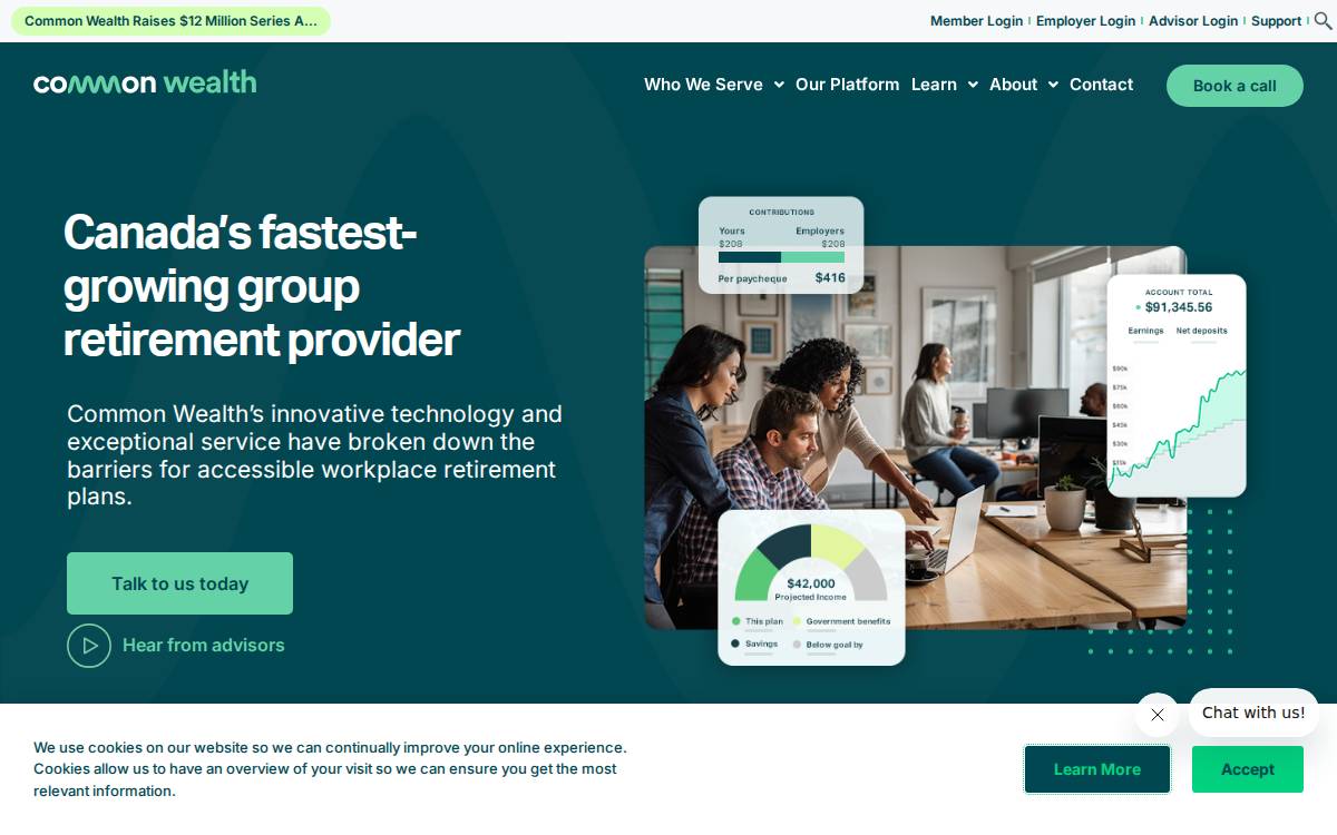 Commonwealthretirement website preview
