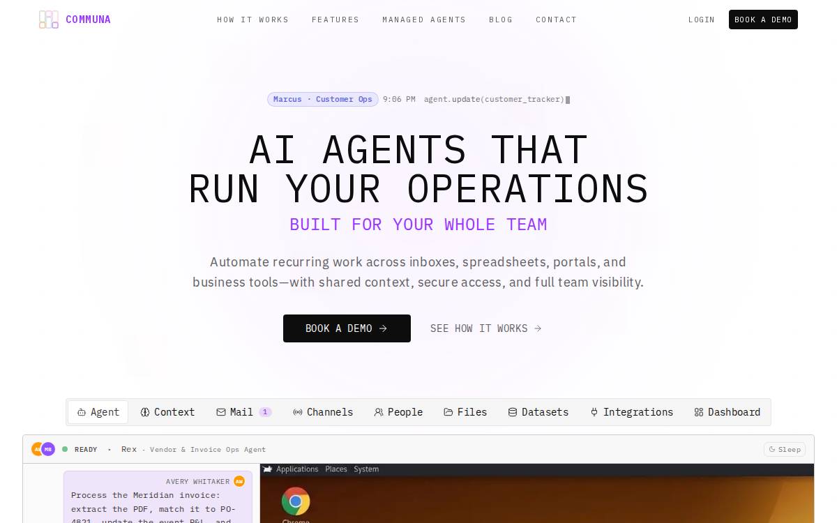 Communa website preview