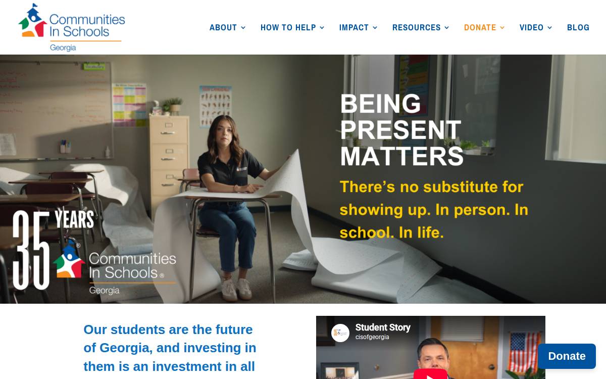 Communities In Schools of Georgia website preview