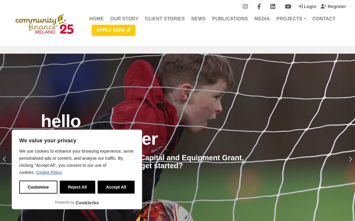 Community Finance Ireland website preview