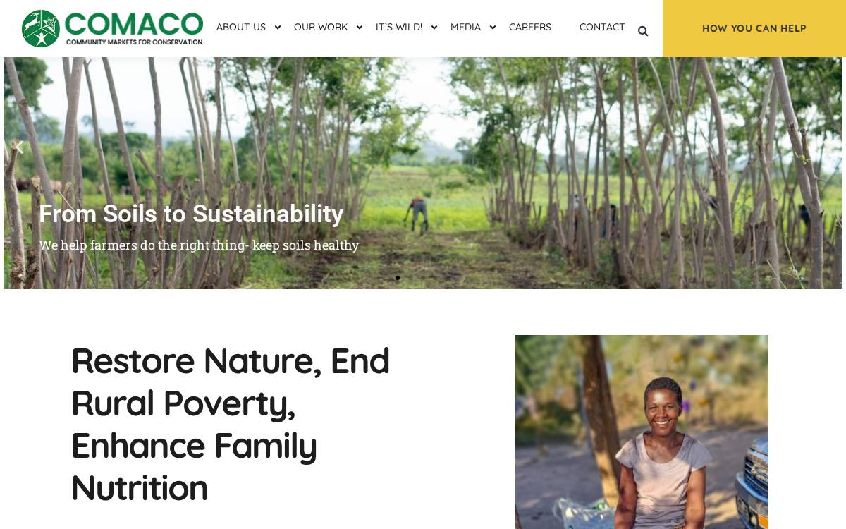 Community Markets for Conservation website preview