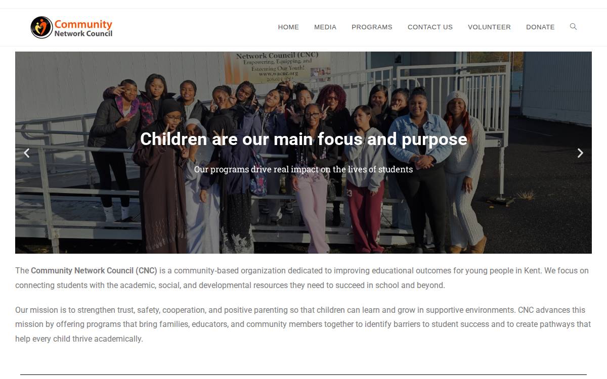 Community Network Council website preview