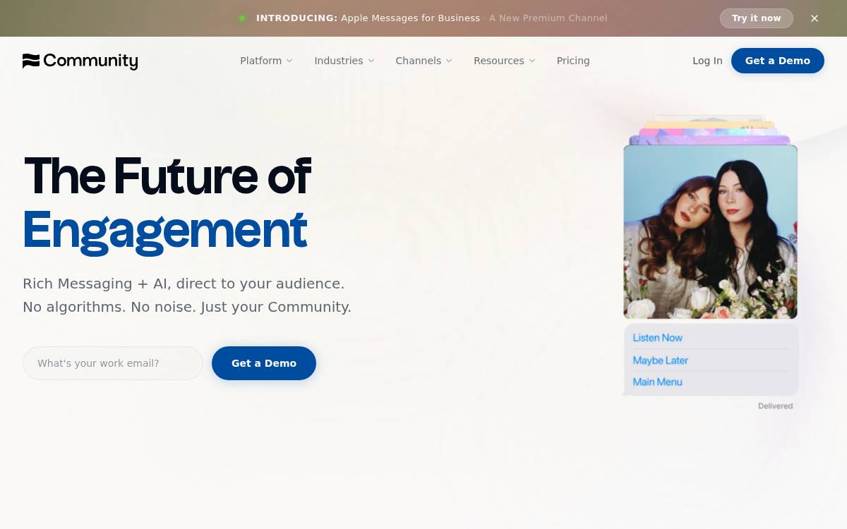 Community website preview