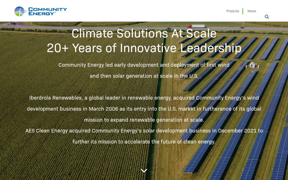 Communityenergyinc website preview