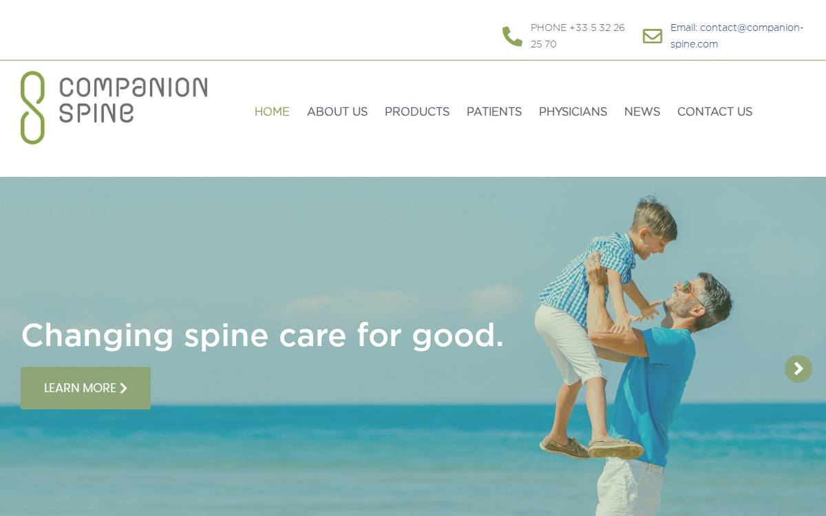 Companion Spine website preview