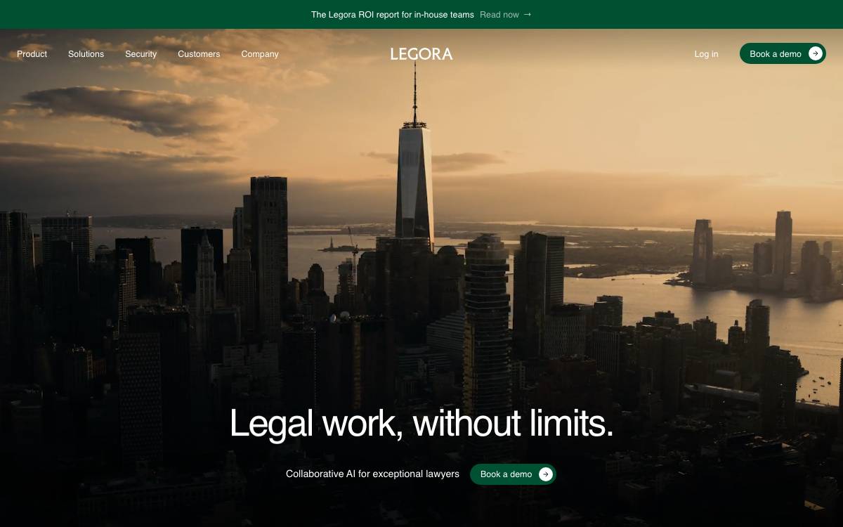 Legora website preview