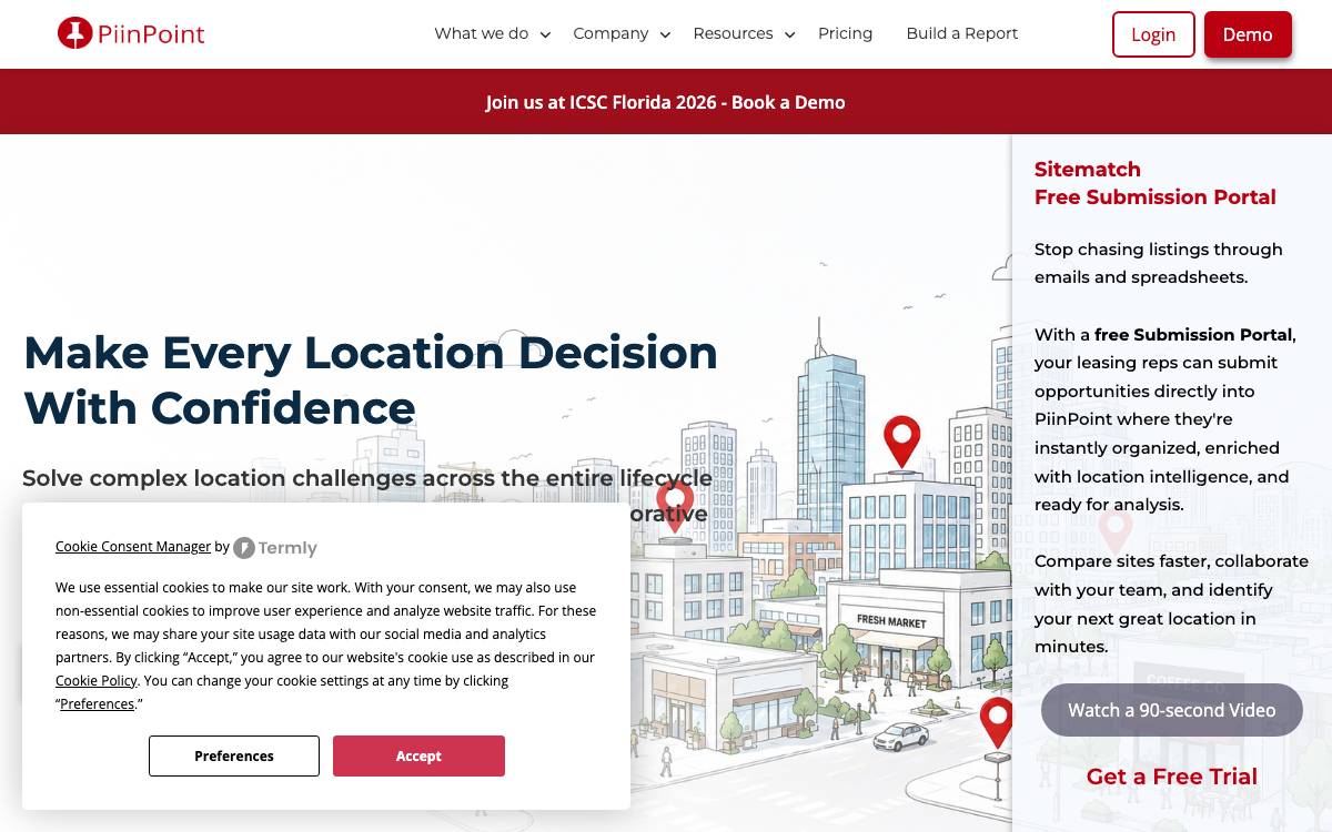 PiinPoint website preview