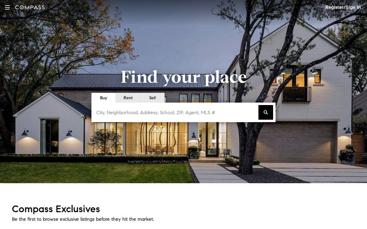 Compass (NYSE:COMP) website preview