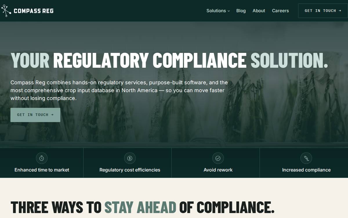 Compass Reg website preview