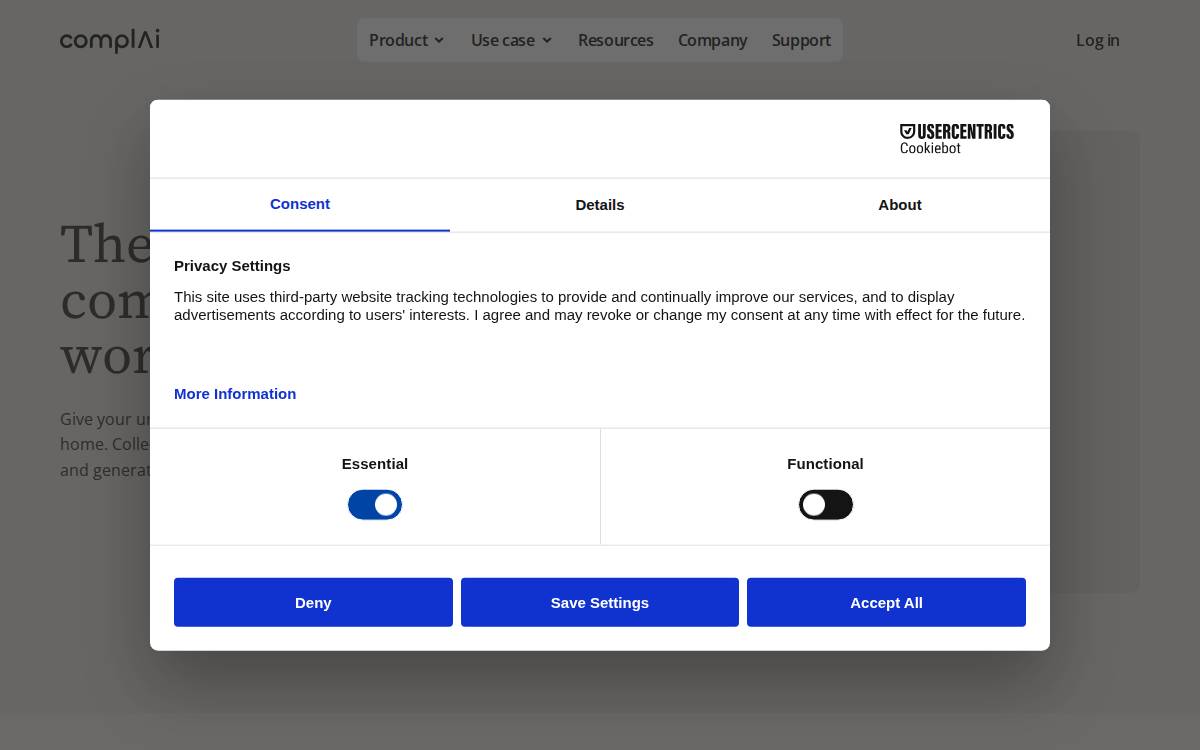 ComplAI website preview
