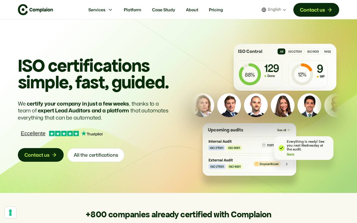 Complaion website preview