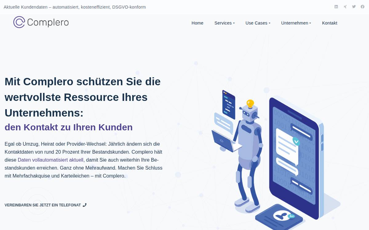 Complero website preview