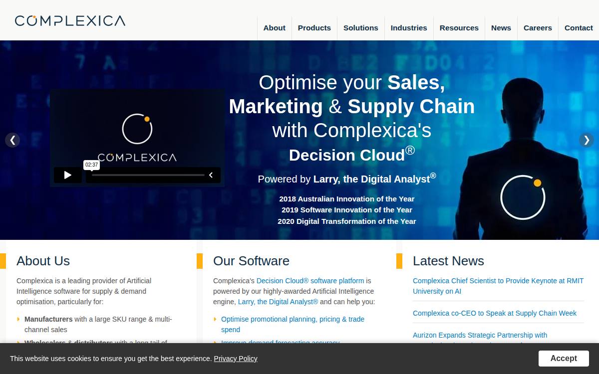 Complexica website preview