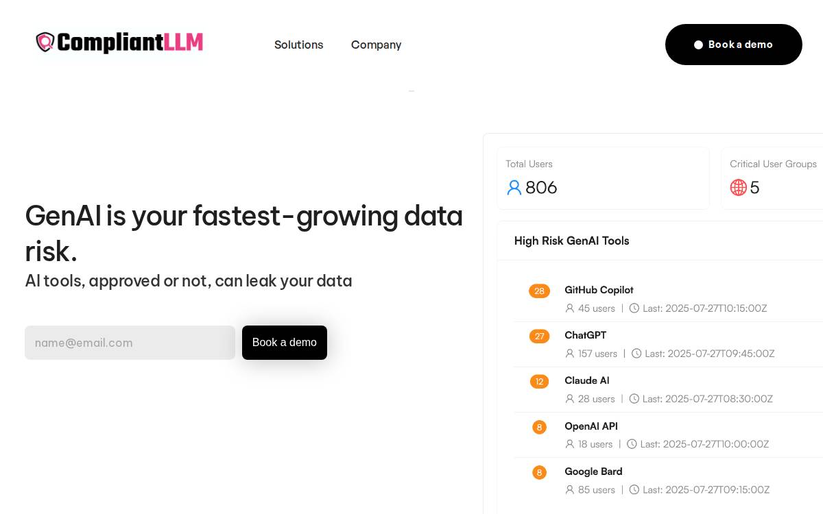 compliant-llm website preview