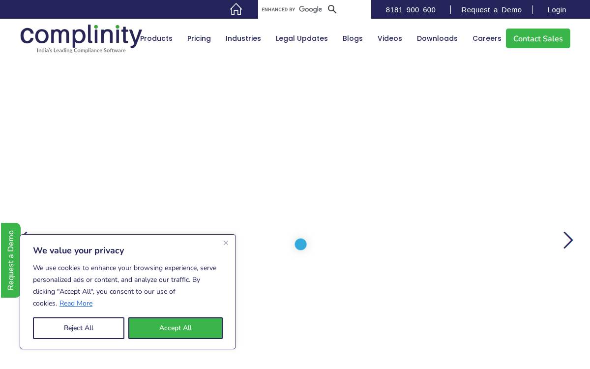Complinity Enterprise website preview