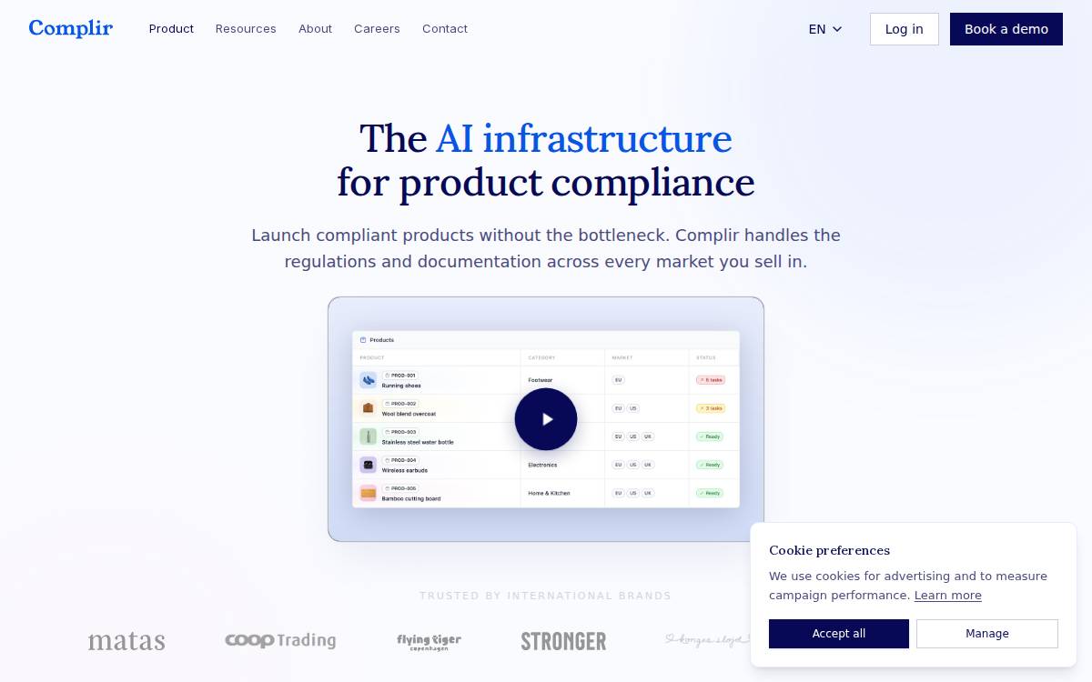 Complir website preview