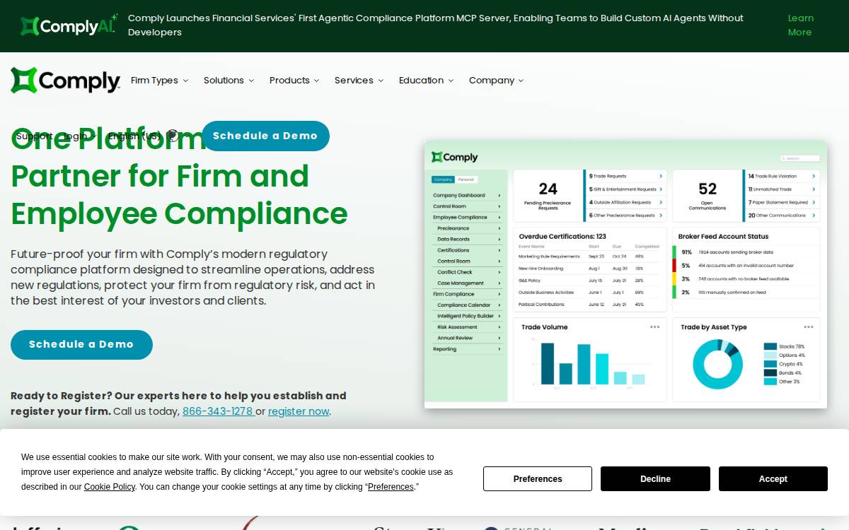 Comply website preview