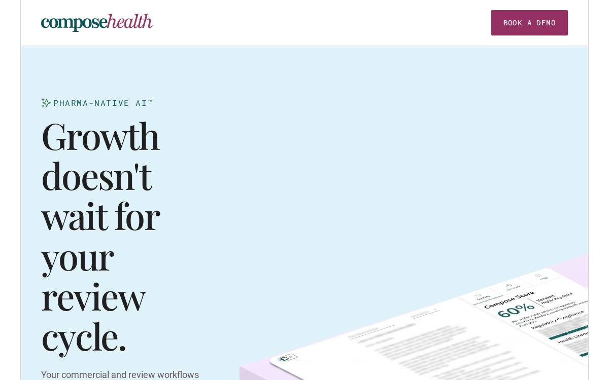 Compose Health website preview