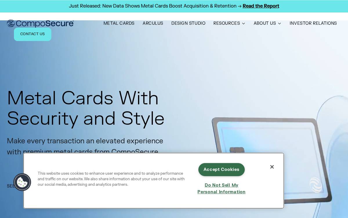 CompoSecure website preview