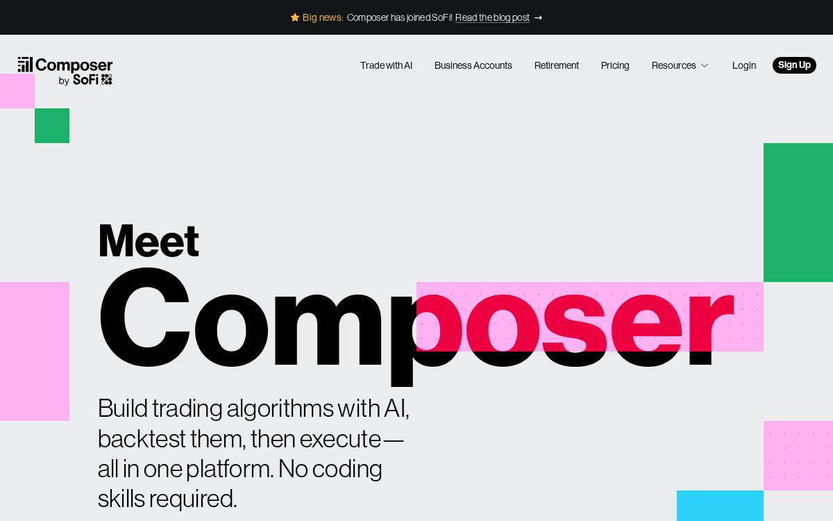 Composer website preview