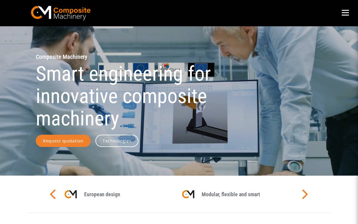 Composite Machinery website preview