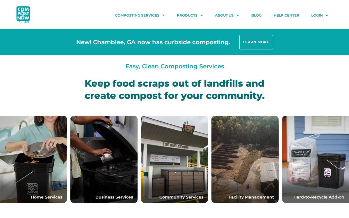 CompostNow Inc. website preview