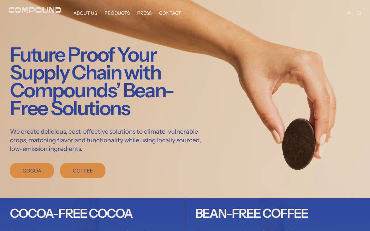 Compound Foods website preview