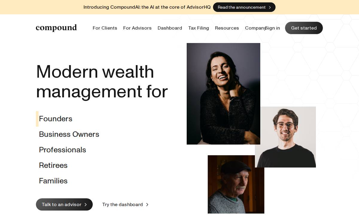 Compound website preview